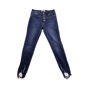 Women's KanCan Blue Distressed Skinny Jeans Size 29